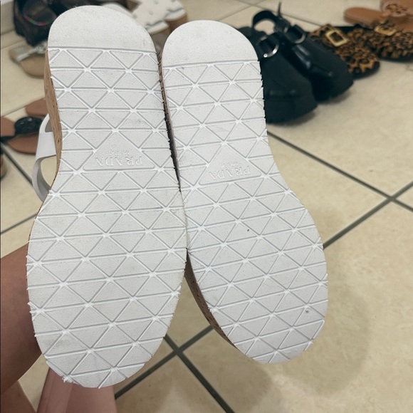 Prada white rubber cork wedge ankle size 38 - Picture 8 of 8